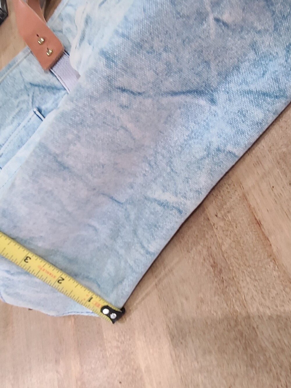 Immodest Cotton Construction Tote In Acid Wash AWESOME! - Picture 12 of 14